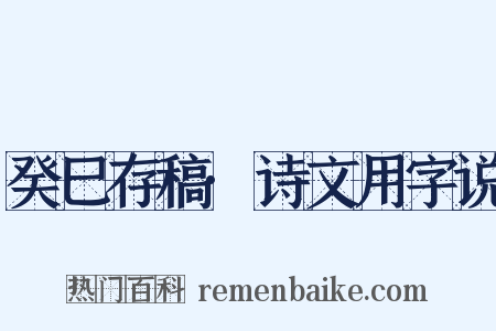 癸巳存稿·诗文用字说是什么意思的图片